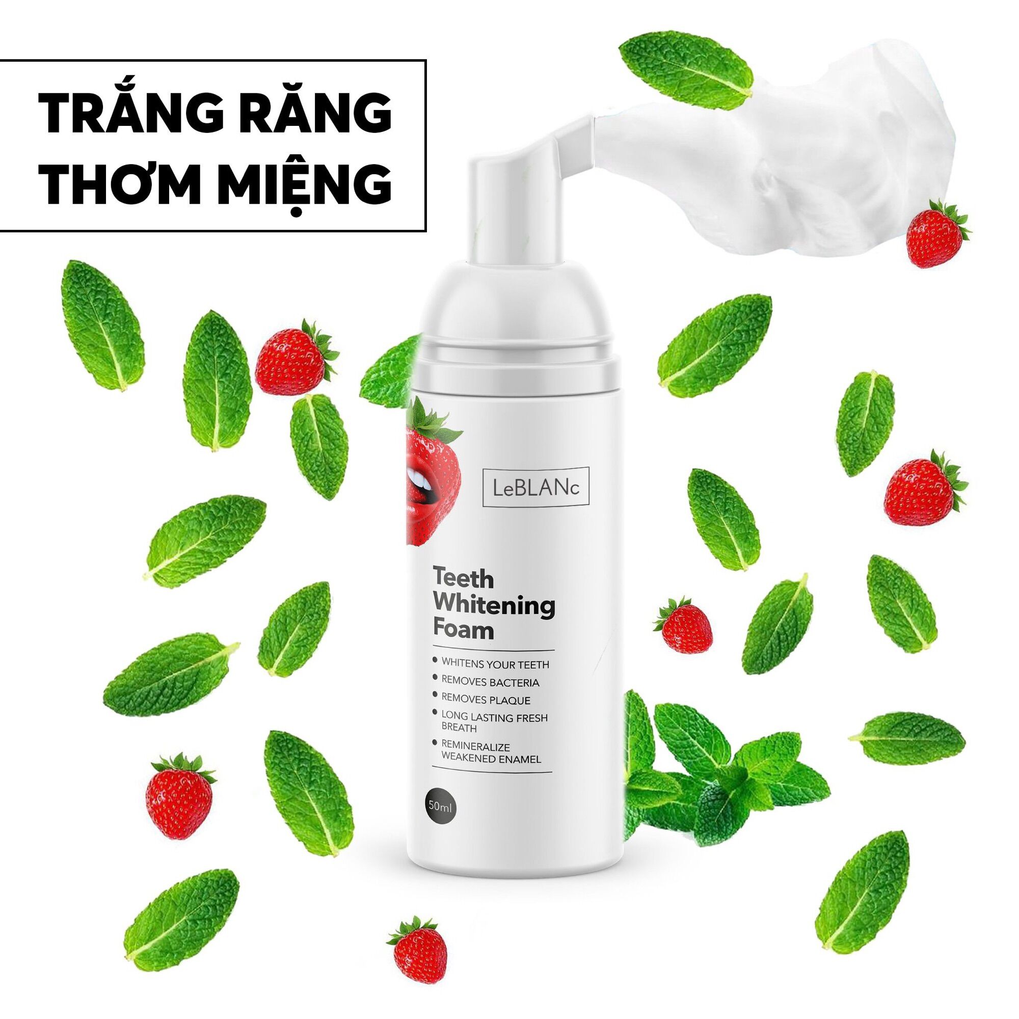 BỌT TẨY TRẮNG RĂNG, FOAM TRẮNG RĂNG LEBLANC