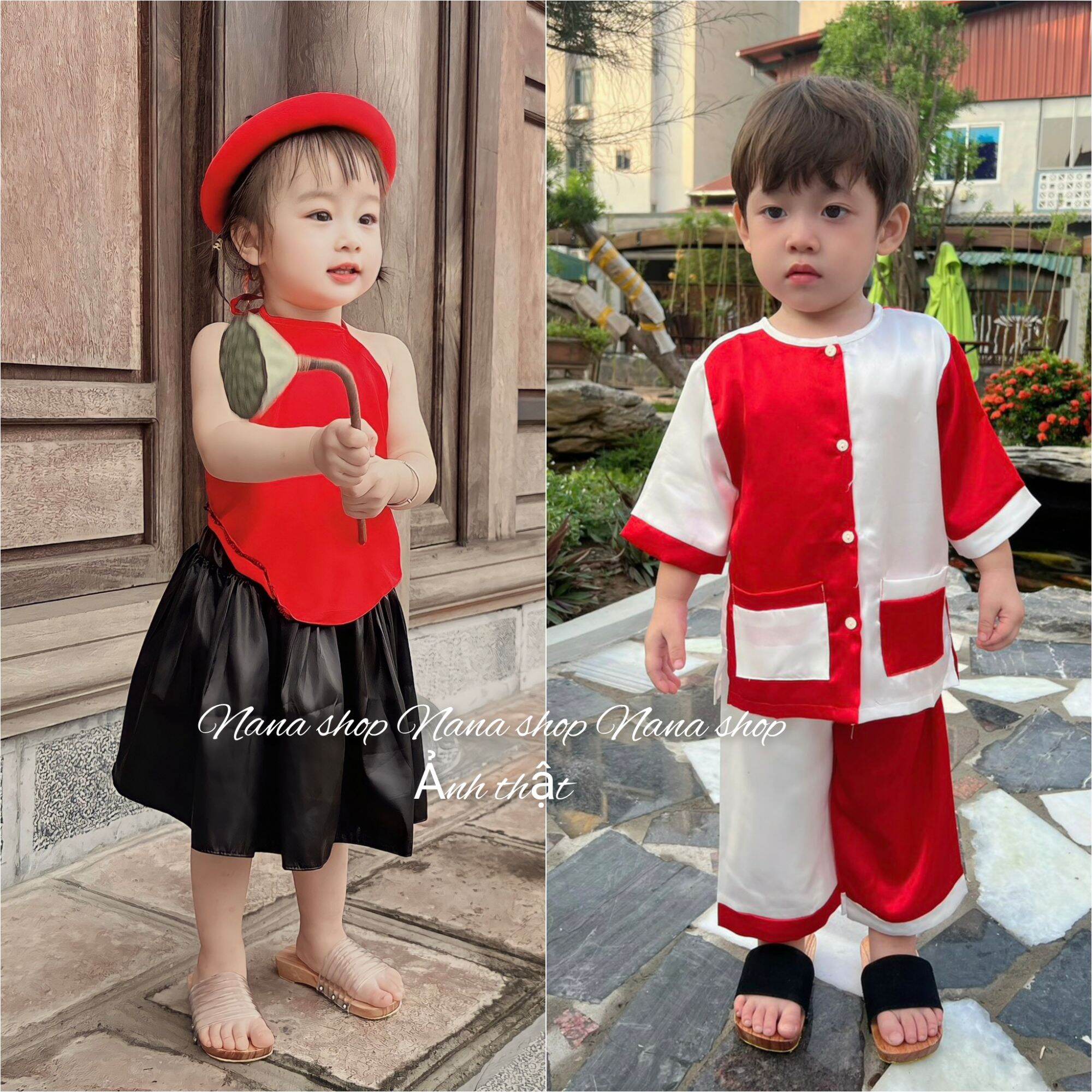 Sét đồ đôi bé trai bé gái mặc lễ tết size 8 - 35 kg