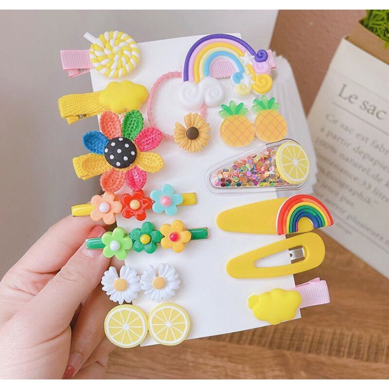 Sét 14 kẹp tóc mái cho bé