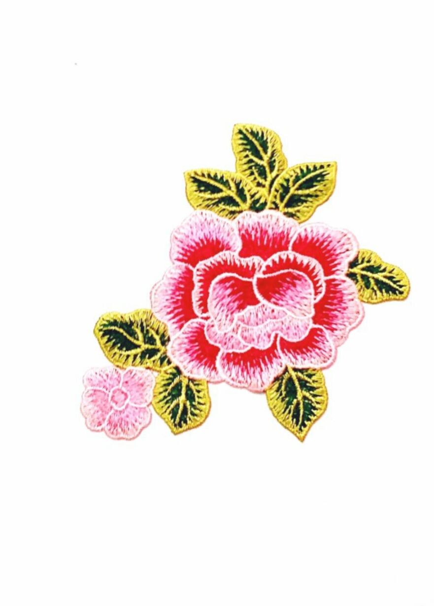 Hoa thêu trang trí may lên áo dài