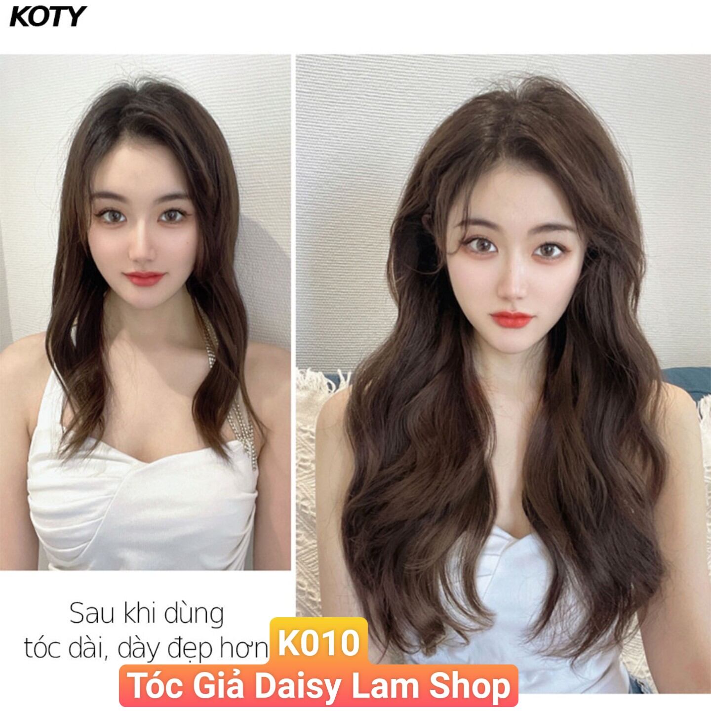 ❤ RẺ NHẤT❤ KẸP PHÍM TÓC GIẢ XOĂN DÀI 50CM 60CM K010