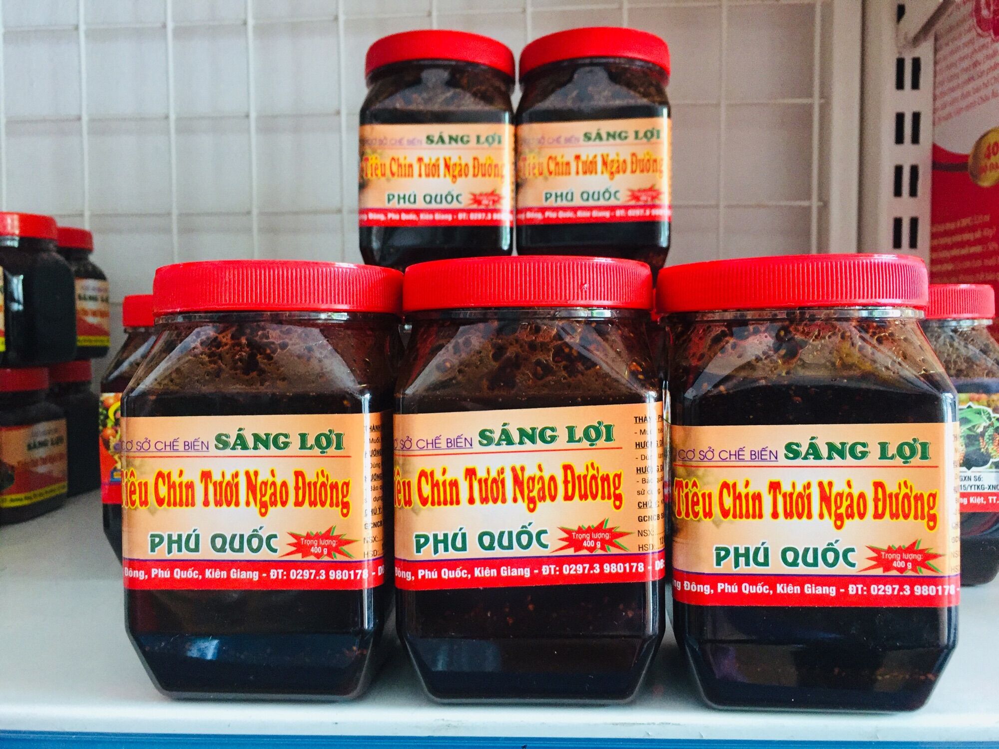 Combo 3 hũ tiêu ngào đường sáng lợi phú quốc 400gr
