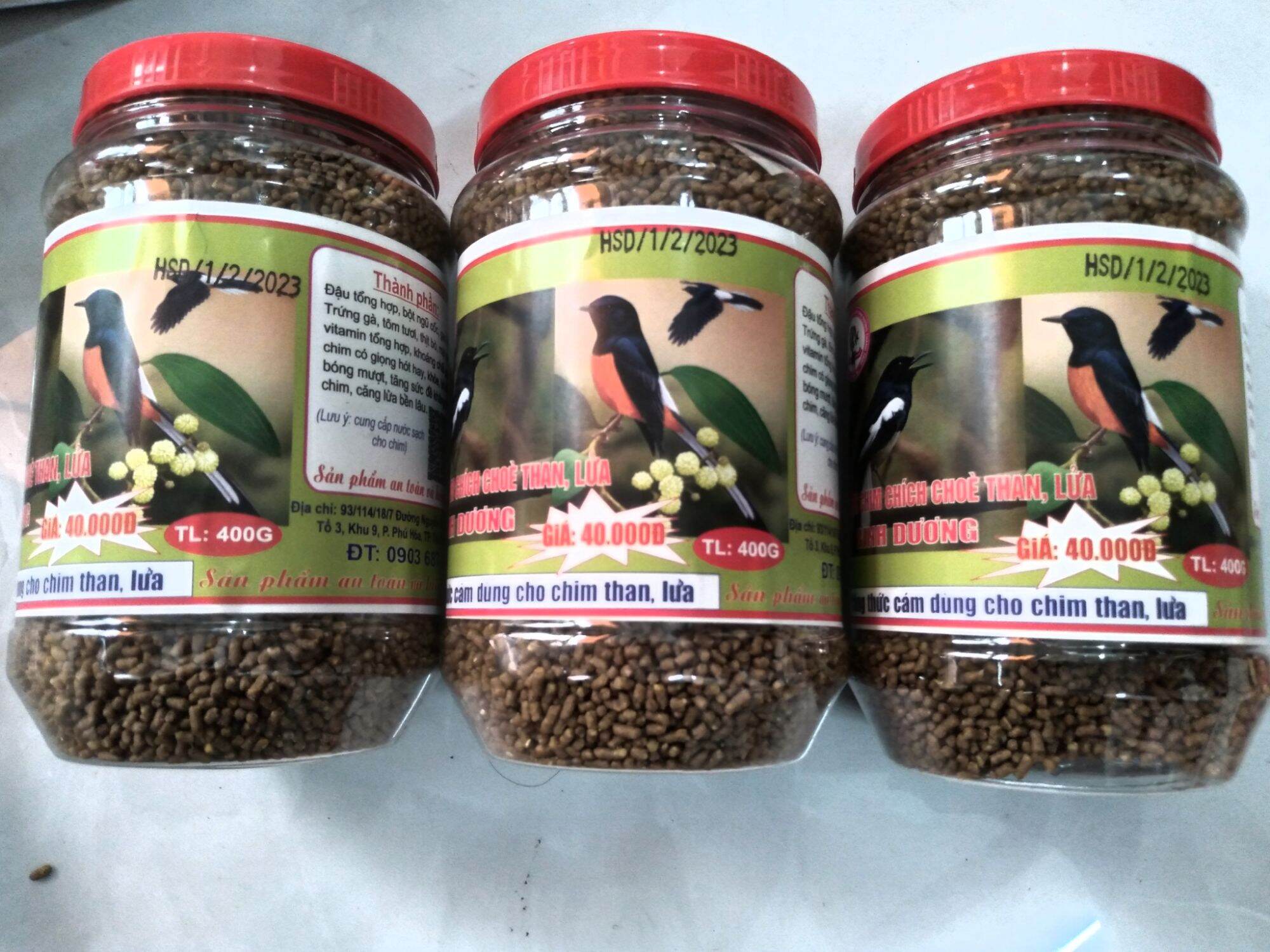 Cám chim chích chòe chòe than, lửa Bình Dương 400g