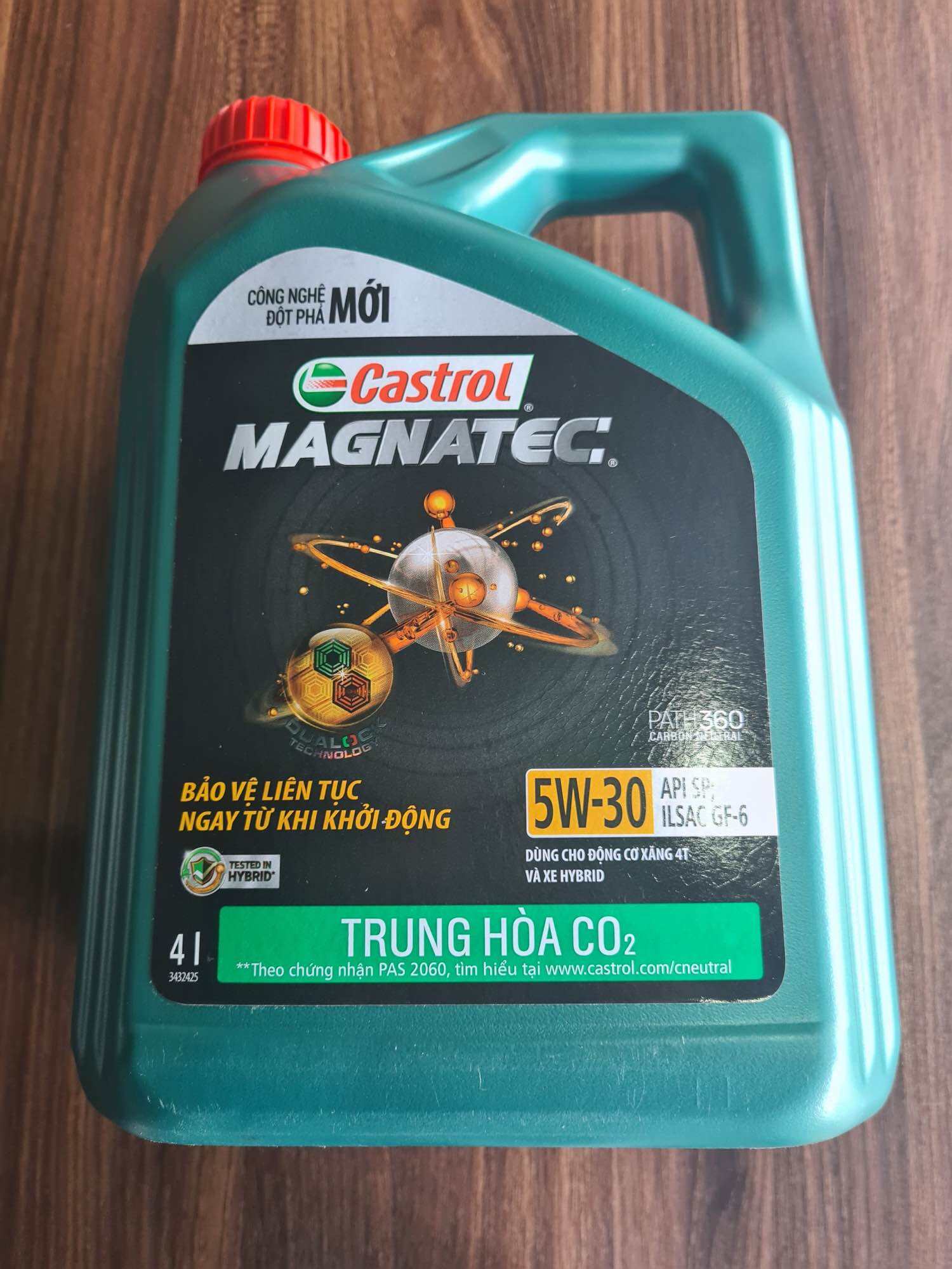 Dầu Nhớt Mẫu Mới Can 4 Lít Dầu Nhớt Ô Tô CASTROL MAGNATEC STOP START DUALOCK 5W-30 TỔNG HỢP TOÀN PHẦ