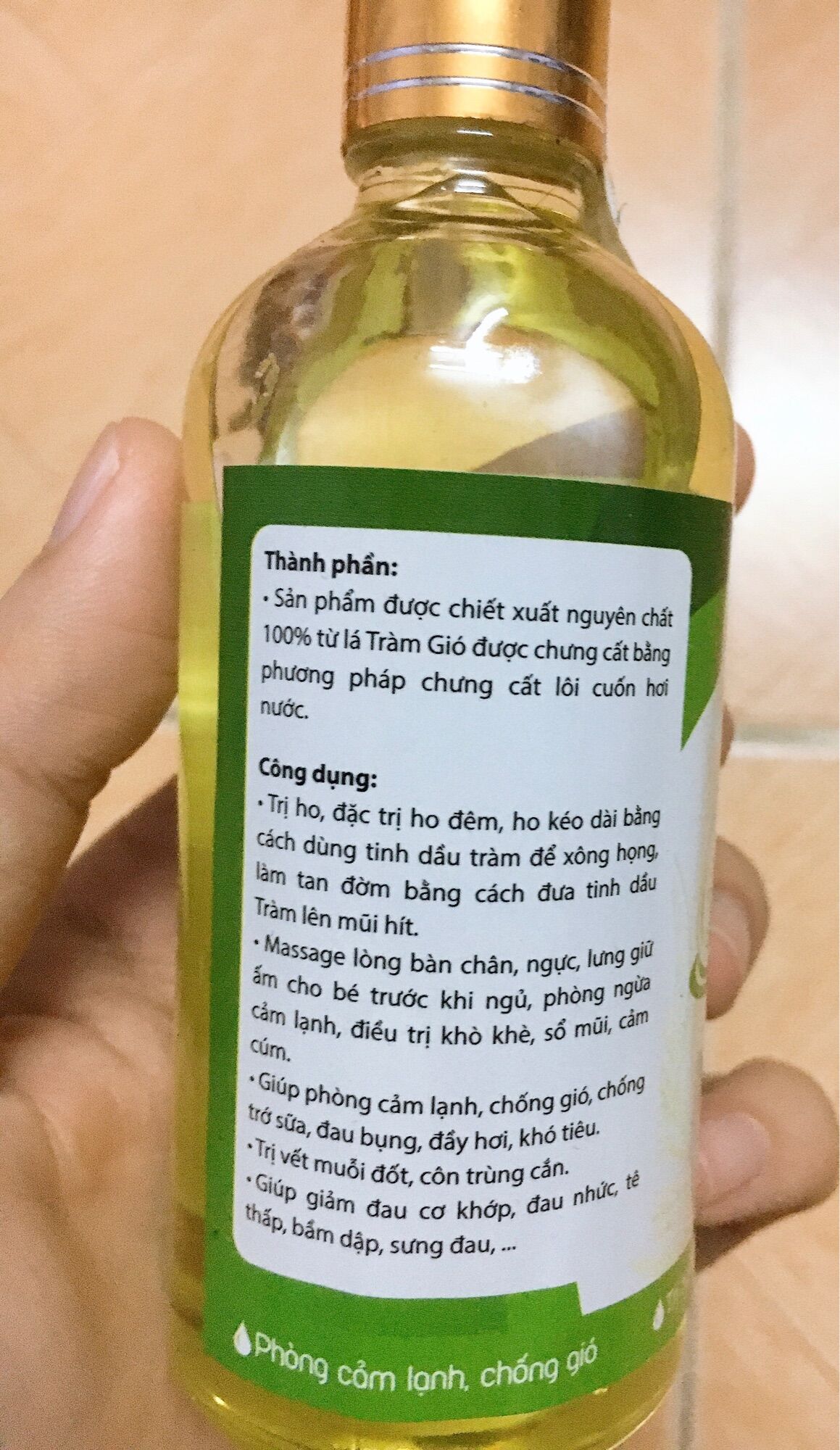 Tinh dầu tràm gió nguyên chất Bé Yêu 100ml