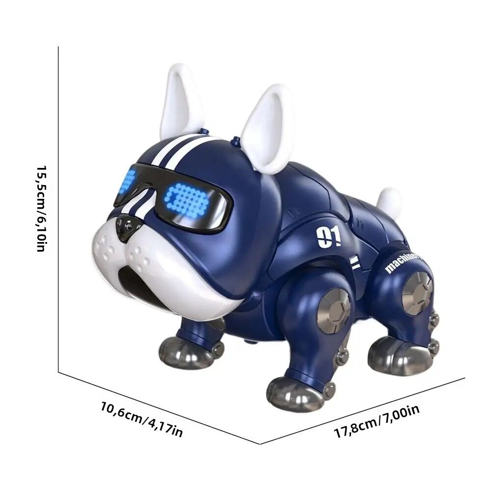 Đồ Chơi Robot Bulldog Tương Tác Thông Minh Có Đèn Dành Cho Trẻ Em Giáo Dục Sớm Bé Trai Bé Gái Khiêu Vũ Âm Nhạc Thú Cưng Điện Tử 3-12 Tuổi