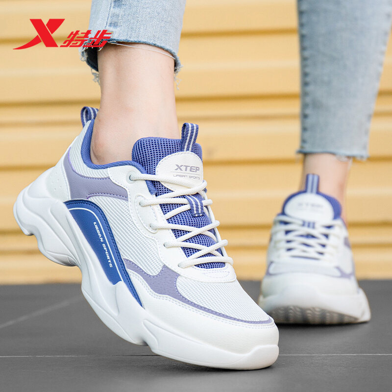 Giày Nữ Xtep Giày Thể Thao Giày Chunky Sneaker Nữ Giày Chạy Bộ Thoáng Khí Mặt Lưới Mẫu Mỏng Mùa Thu Giày Trắng Cửa Hàng Flagship Chính Thức