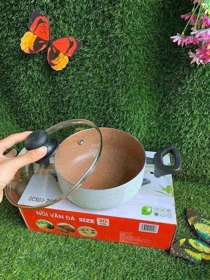 NỒI VÂN ĐÁ CHỐNG DÍNH SIZE 20CM (QUÀ KM NUTIFOOD)