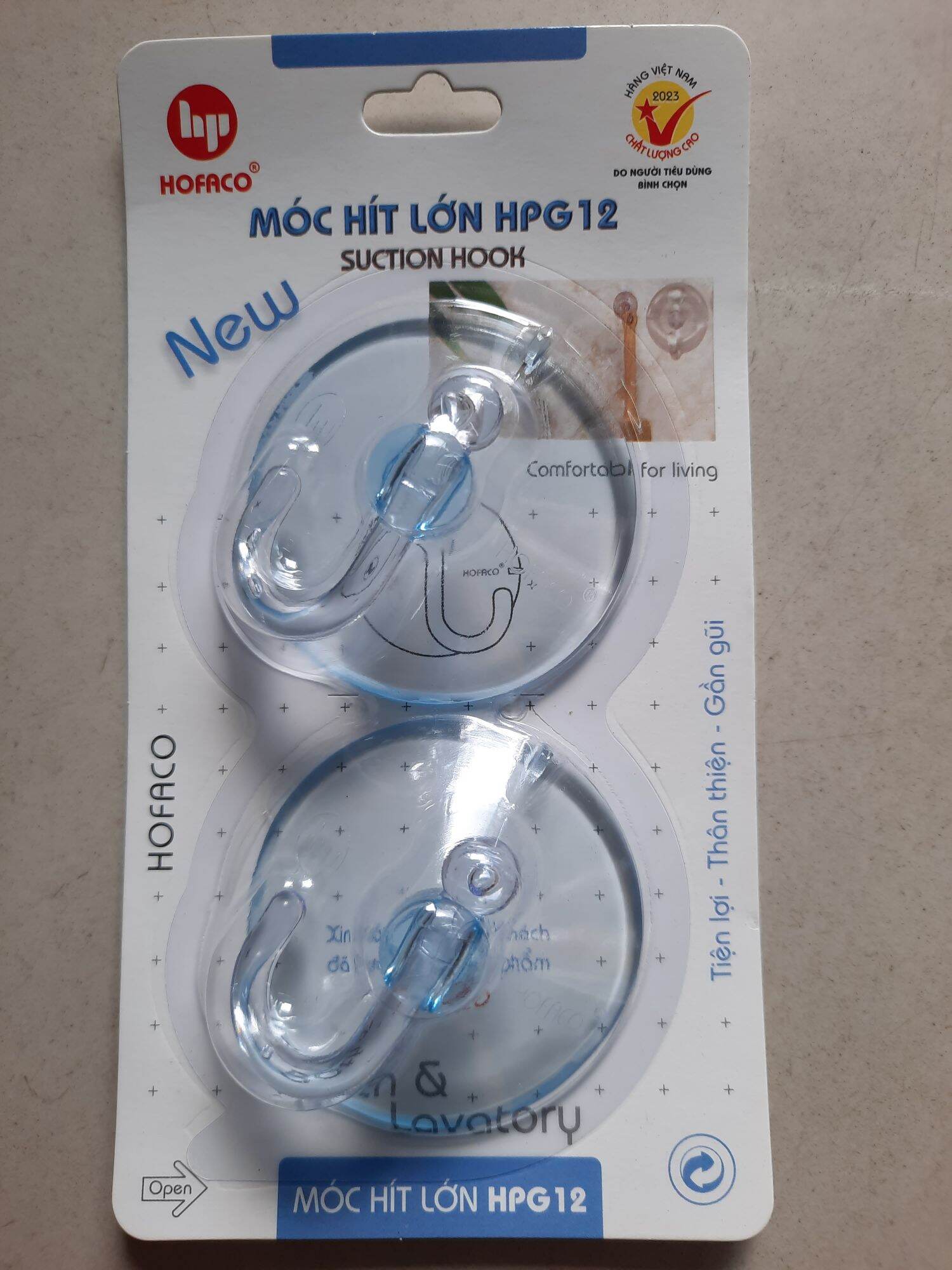 Móc hít kính, hít tường treo đồ Hofaco