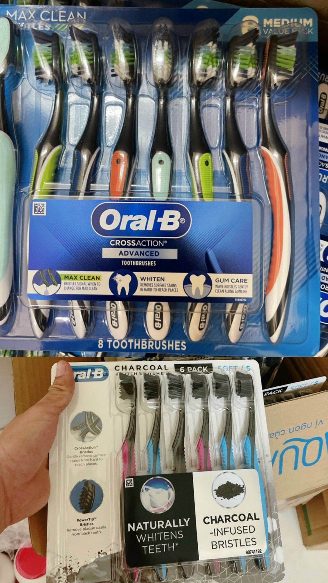 Set 8 bàn chải đánh răng Oral-B Cross Action Mỹ