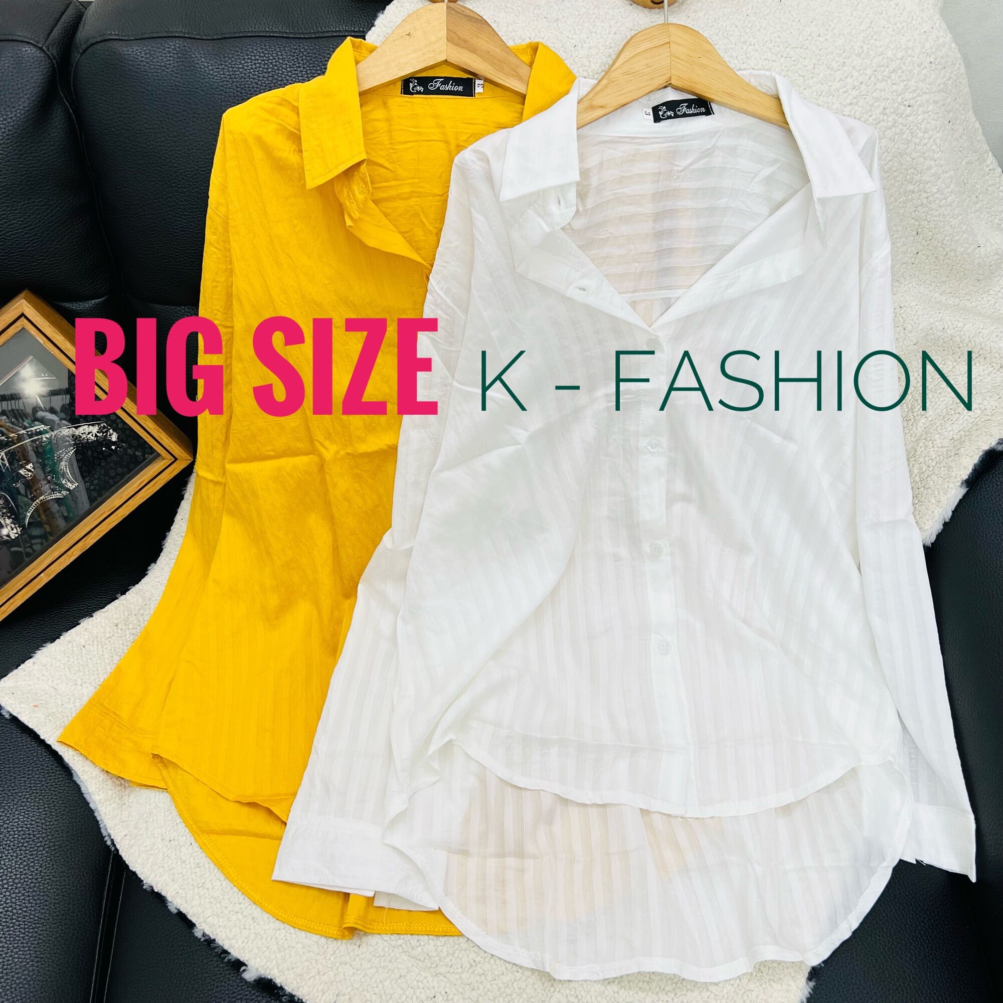 Áo sơ mi nữ - cotton thuê - big size - đủ size