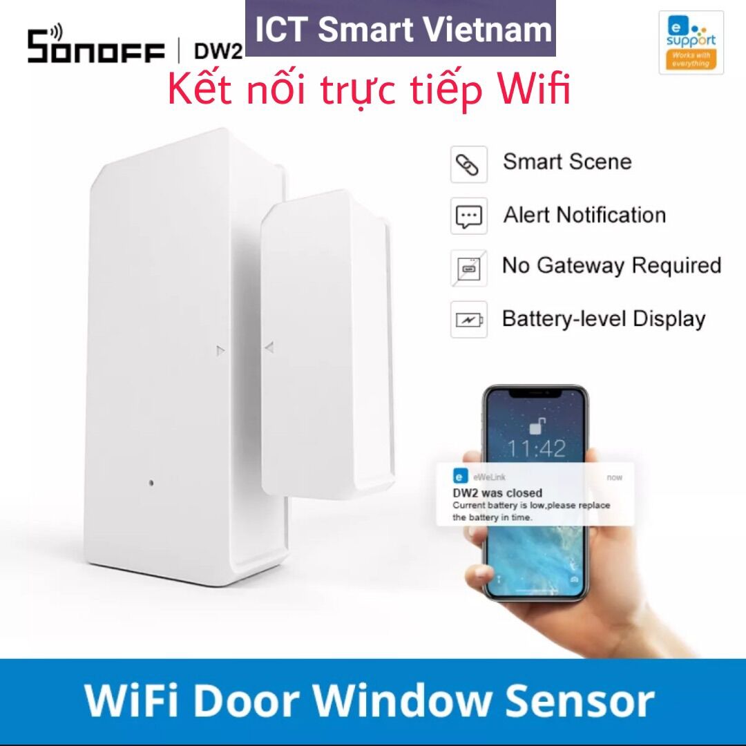 Cảm biến cửa sonoff dw2-wifi