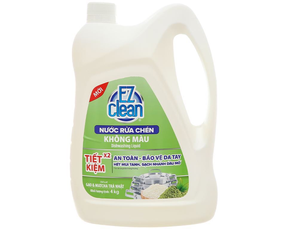 SIÊU TIẾT KIỆM  Nước rửa chén EZ clean 4kg an toàn cho da tay thumbnail