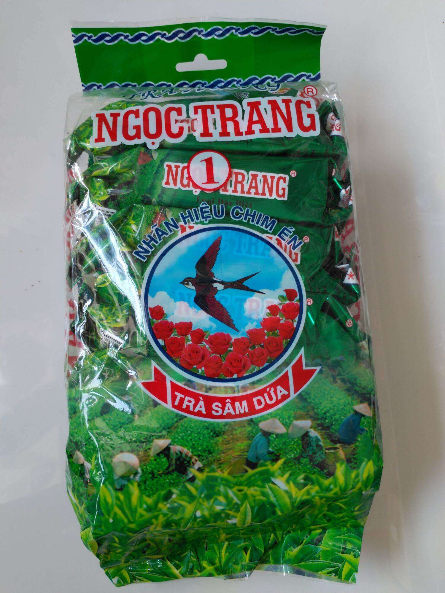 Lôc 6 goi 600g trà ngọc trang hương dứa số1 hiệu chim én gói đậm đặc thơm ngon được làm từ trà xanh và dứa tươi cho ra ly trà thơm ngon đúng chât