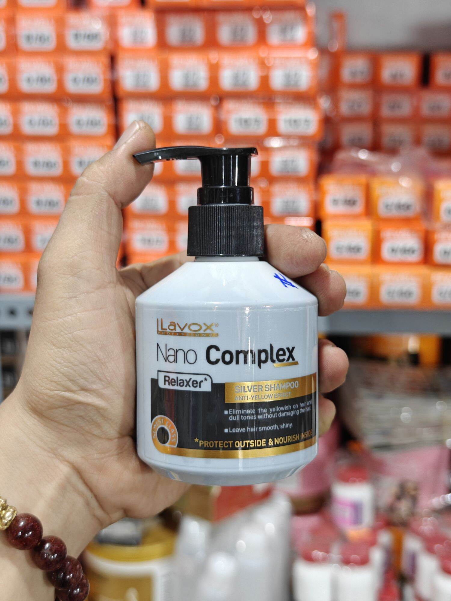 Dầu gội tím khử ánh vàng lavox nano complex relaxer 200ml