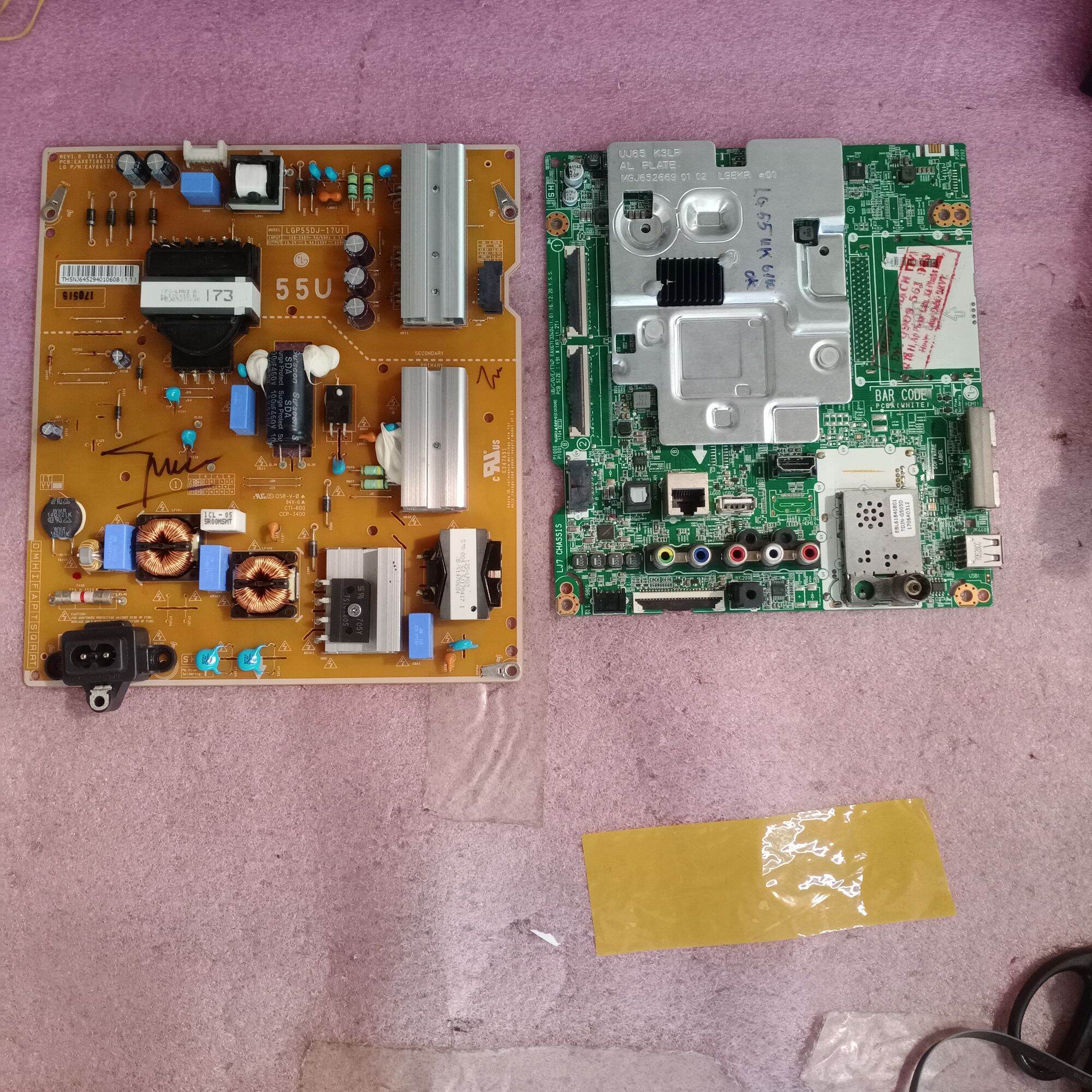 Bo khiển tivi lg 55uk6100,bo xử lý,main chính, chủ