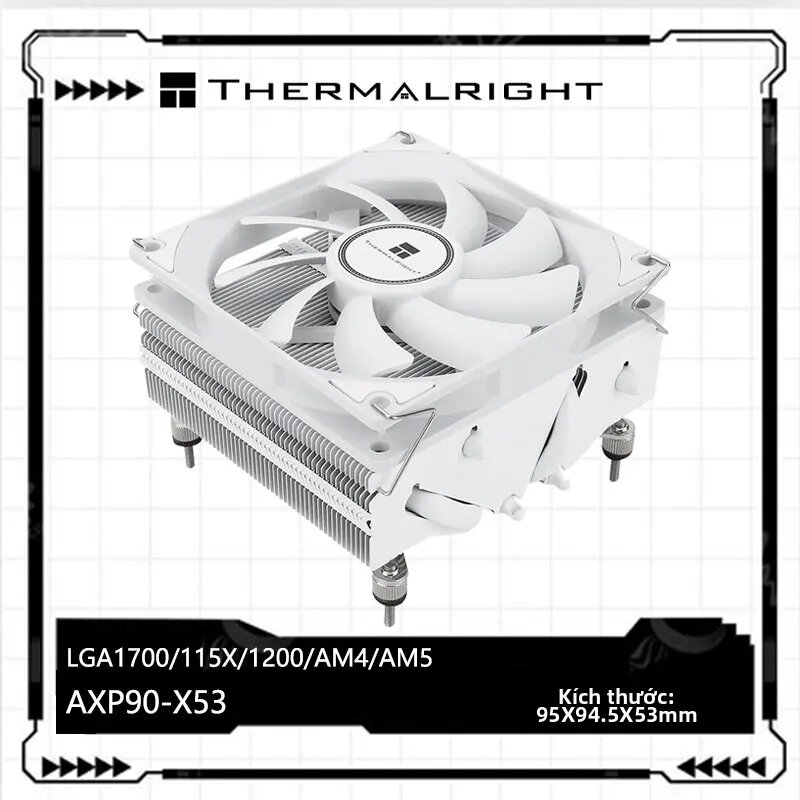 Thermalright | Quạt Tản Nhiệt CPU Thermalright AXP90-X53 Thiết Kế Thấp Dành Cho AMD AM4 Intel 115X 1200 Với Quạt Làm Mát PWM 92mm - Chiều Cao 53mm Giá 1,293,000 Đồng*Miễn phí vận chuyển