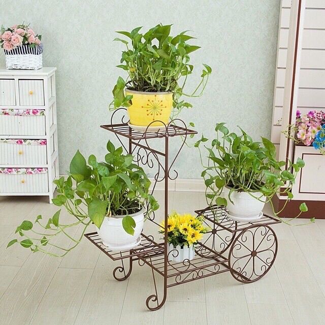 Kệ sắt trưng cây kiểng 4 tầng