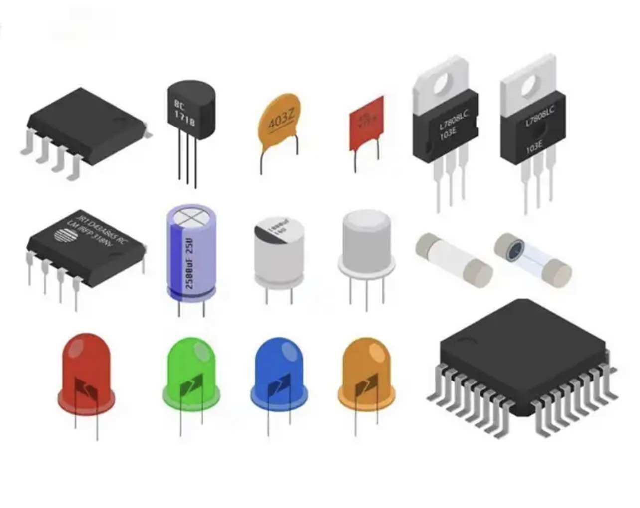 [ 100 con ] LED 5mm 3 chân 2 màu XANH - ĐỎ