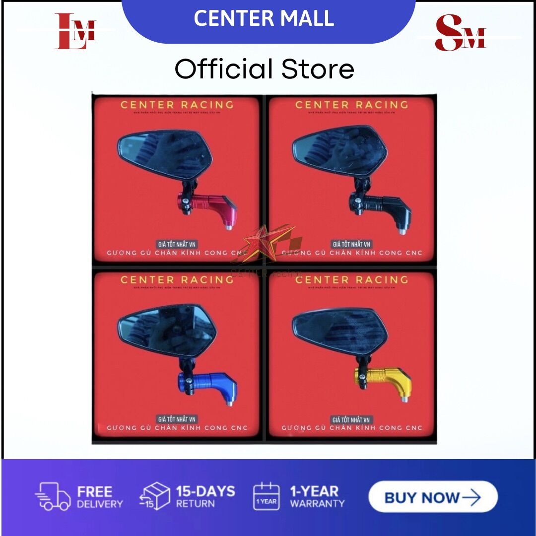 [ 1 cái] Gương gù chân vát CRGi gắn chân kính FULL CNC gương chiếu hậu xe máy
