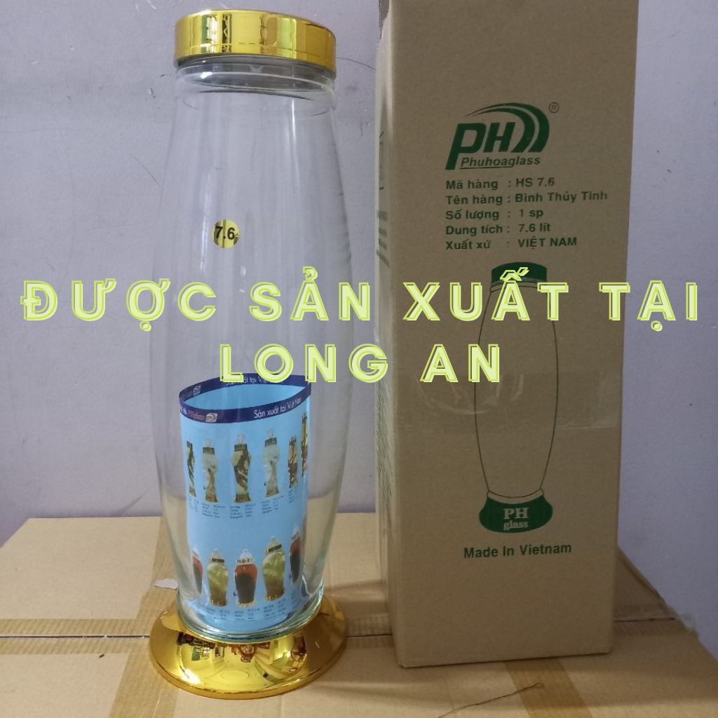 bình ngâm rượυ sâm thủy tinh cao cấp PHÚ HÒA 2,6 lít , 7,6 lít