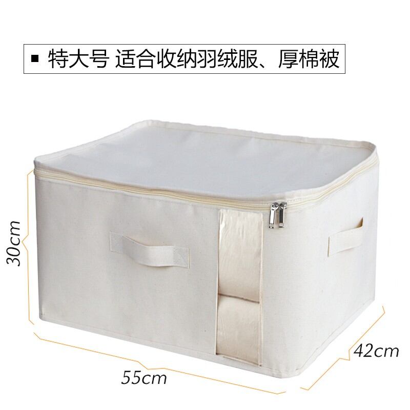Túi đựng chăn cotton lanh dày túi đựng quần áo chăn cỡ lớn túi hành lý đóng gói sắp xếp quần áo chuyển nhà