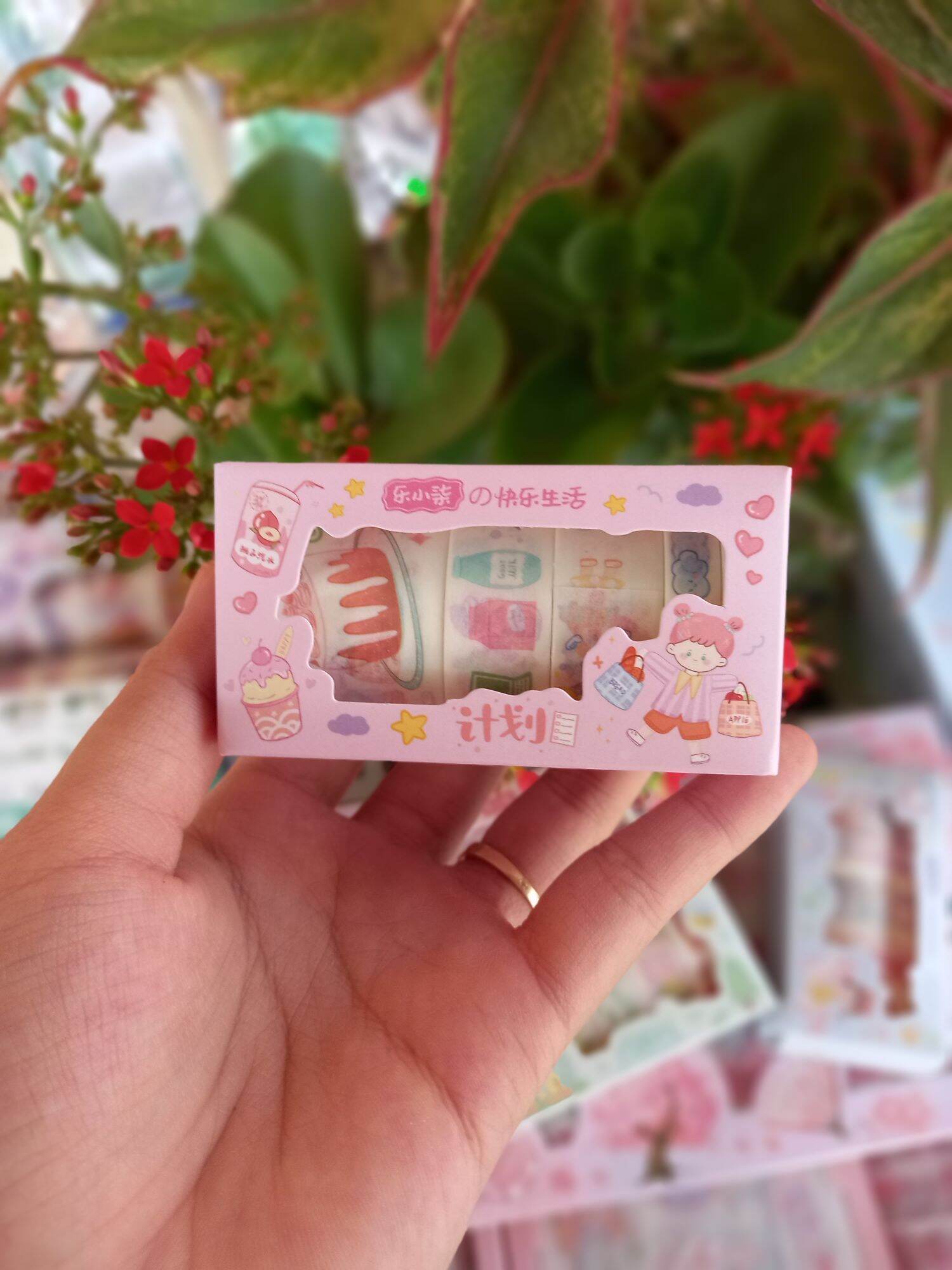 Washi cuộn ( hộp 5 cuộn đủ kích thước )