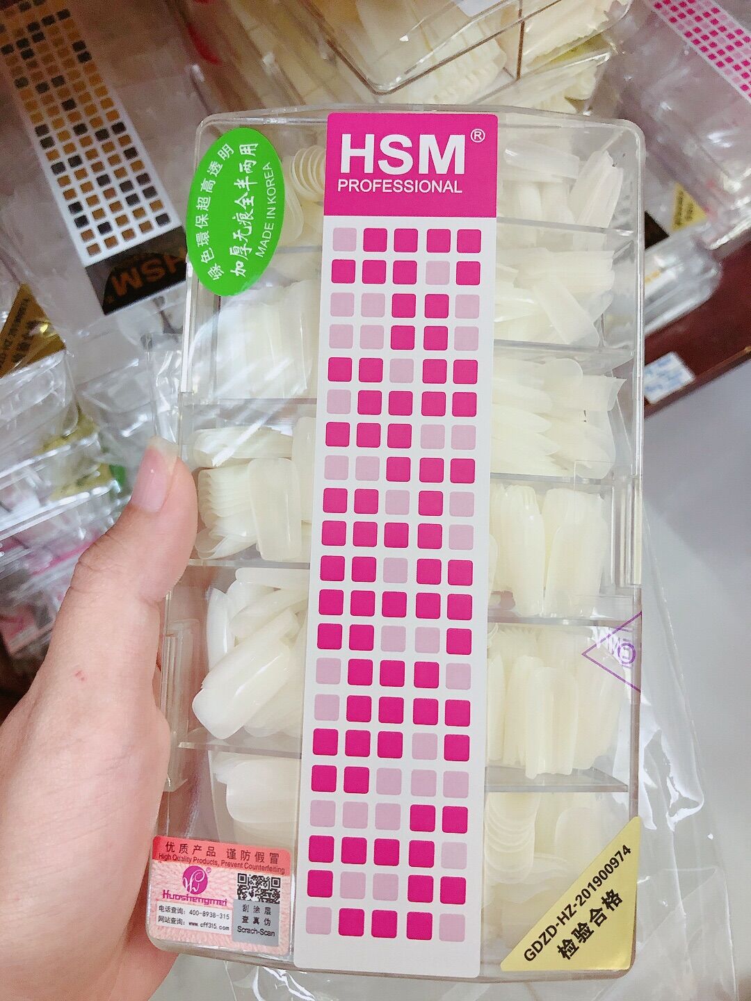 Móng úp HSM chuẩn form (hộp 500 móng)