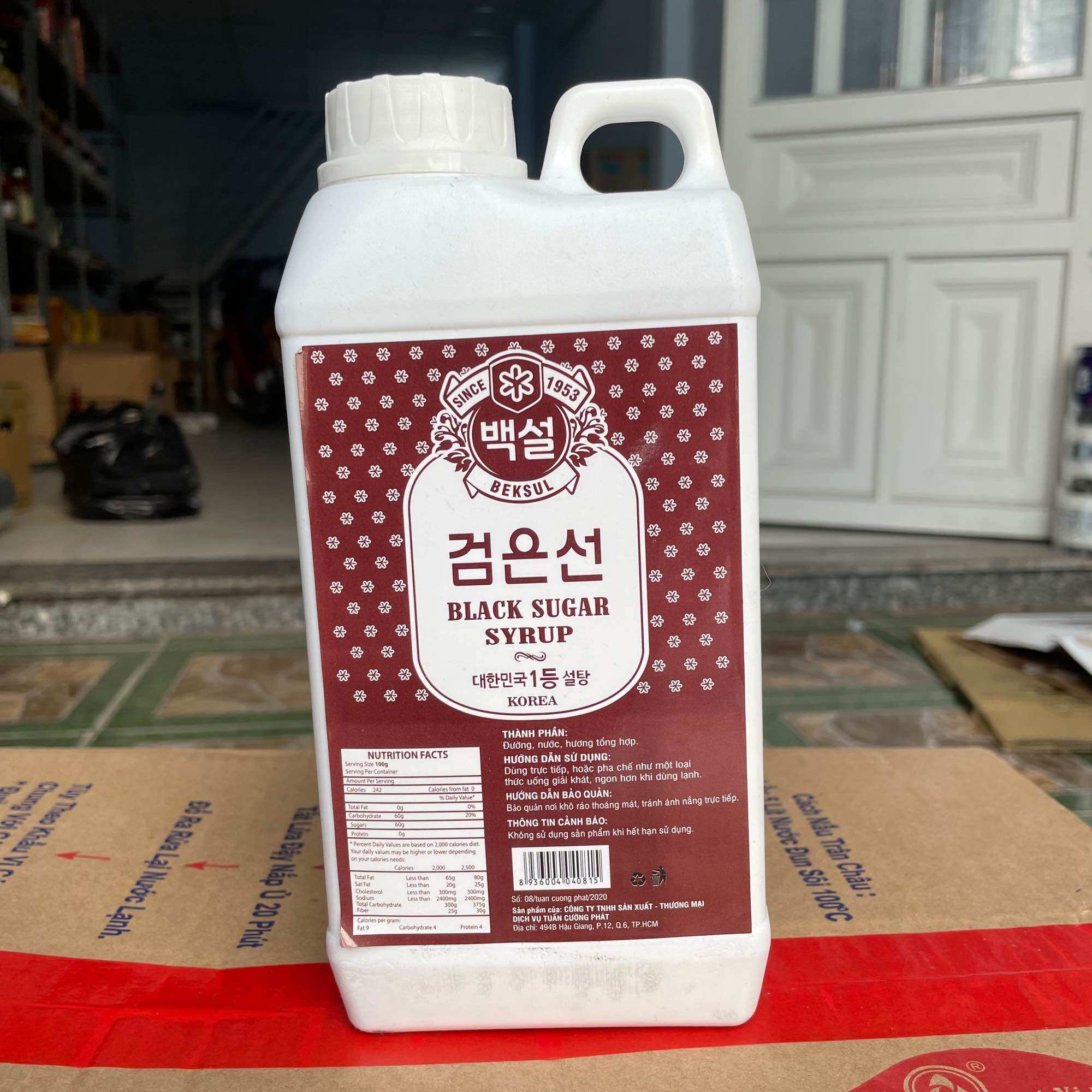 Siro đường đen Hàn Quốc TCP can 1kg