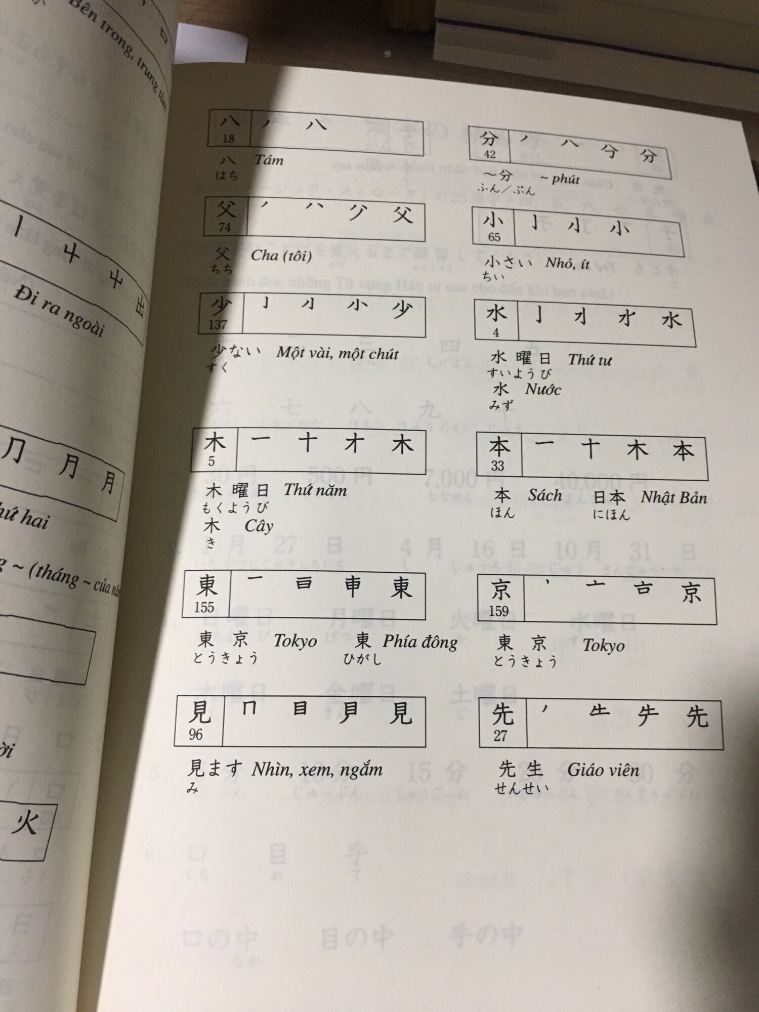 Minano Nihongo 1(N5): Hán tự( kanji)