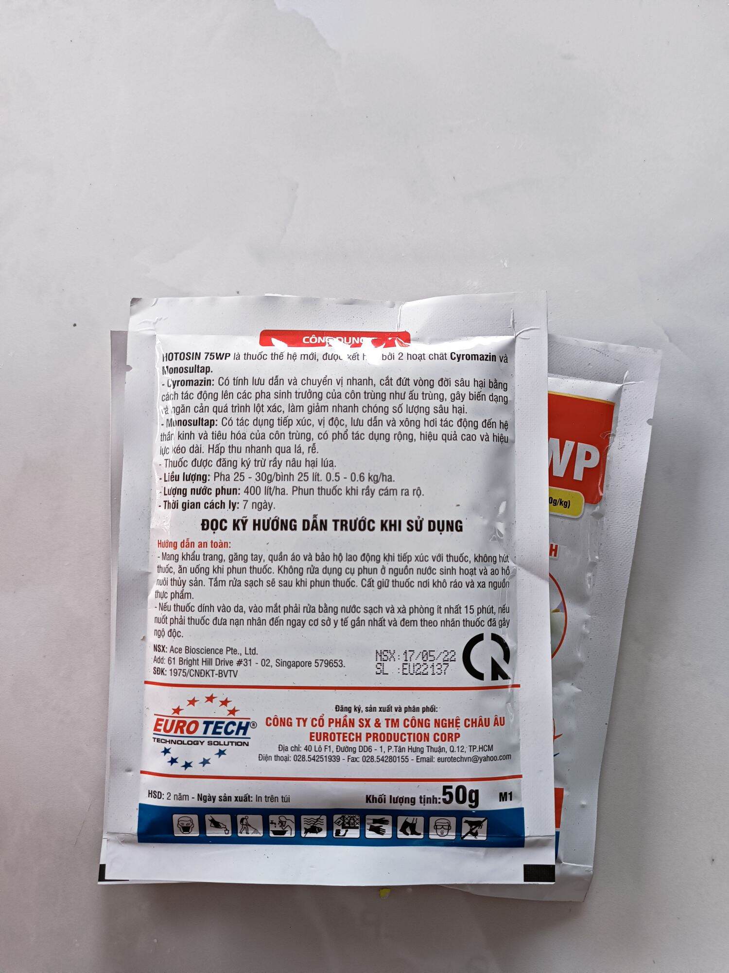 Thuốc trừ sâu HOTOSIN 75WP gói 50g