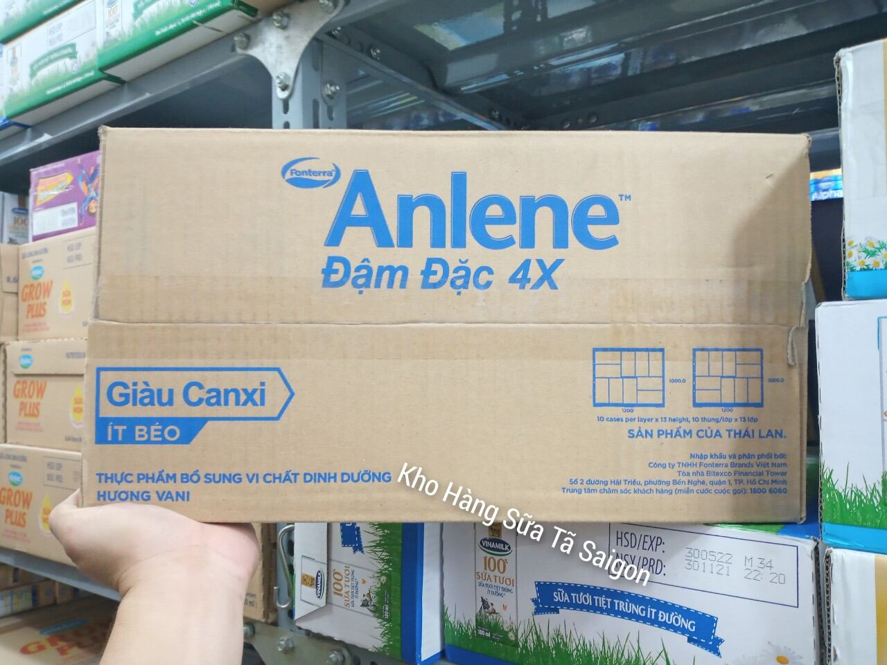 Sữa Anlene nước thùng  48 hộp x 125ml . Date xa