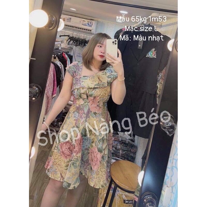 [Shop bigsize nữ 60kg-90kg] Đầm lệch vai đi tiệc sang chảnh