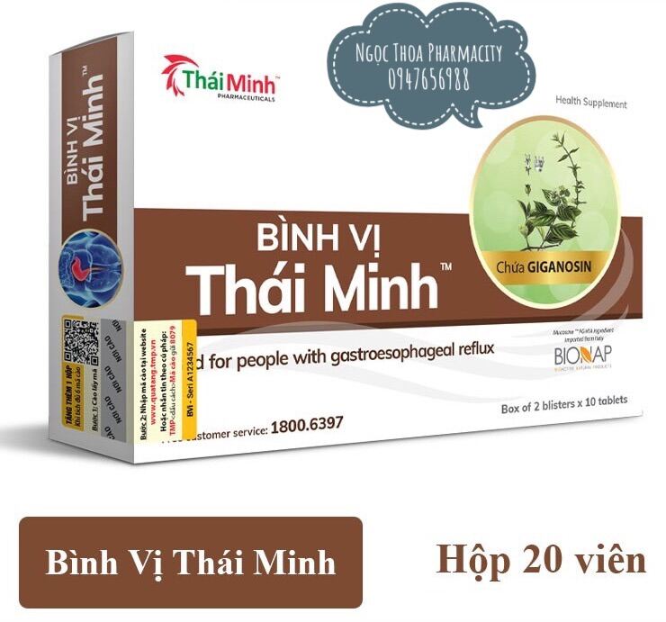 ✅[Chính Hãng ] Bình Vị Thái Minh - Giảm Trào Ngược Dạ Dày Giảm Thiểu Các Biểu Hiện Của Viêm Loét Dạ Dày