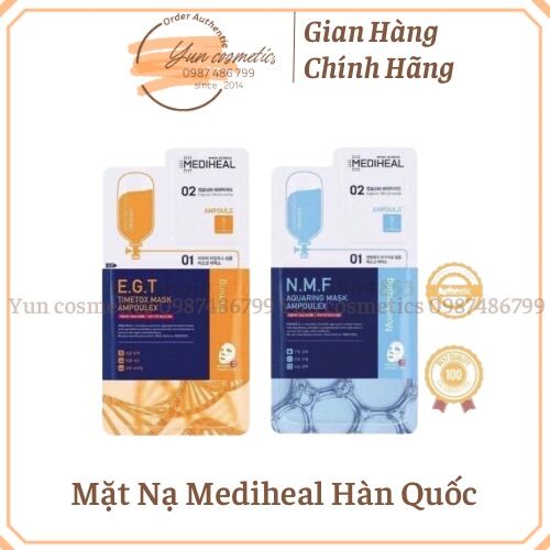 Mặt nạ mediheal mask ampoulex 2 bước cao cấp nâng cơ, chống nhăn, làm trắng