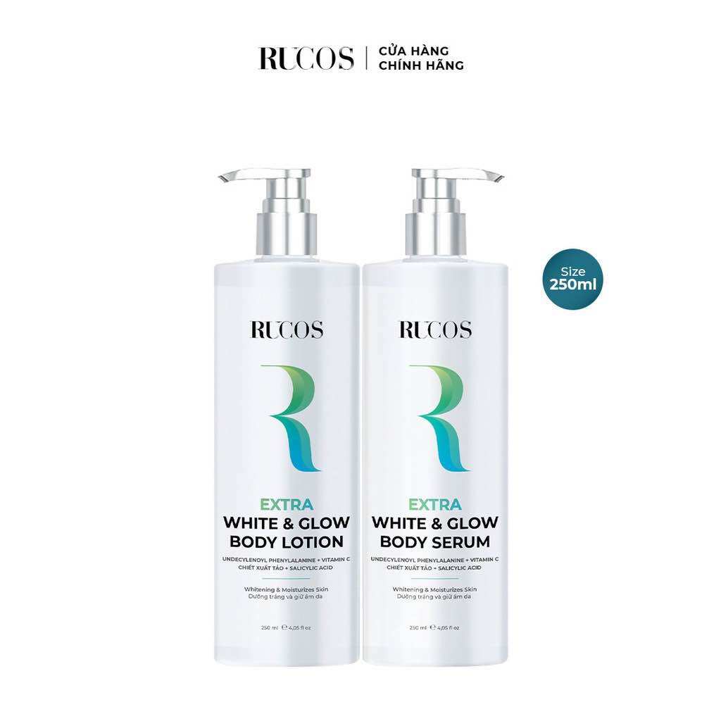 [Combo dưỡng trắng] Extra White & Glow Rucos