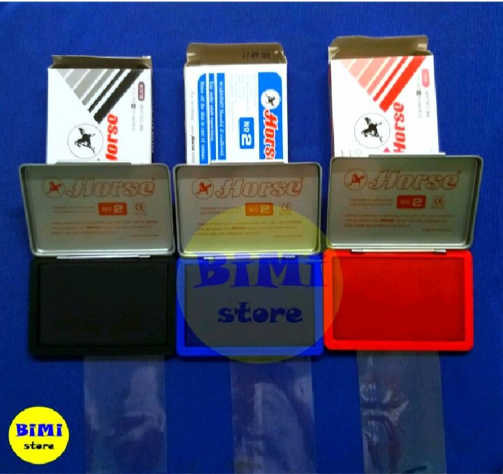 Khay mực lăn tay - tampon - hộp dấu horse no.2 - bimistore