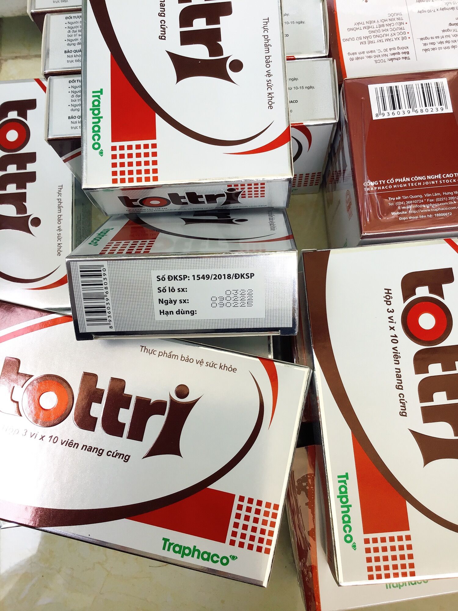 Tottri - hỗ trợ cho người bệnh trĩ, táo bón - Chính hãng Tot Tri Traphaco từ chất xơ hòa tan