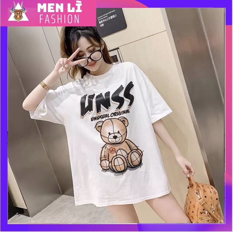 Áo Thun Unisex Nam Nữ Áo Phông Form Rộng Tay Lỡ GẤU UNSS Phong Cách UIzzang Men Lì Fashion Thời Trang Hàn Quốc Độc Đẹp Vải Dày Mịn Thoáng Mát Thiết Kế Thời Trang Kiểu Dáng Năng Động Trẻ Trung