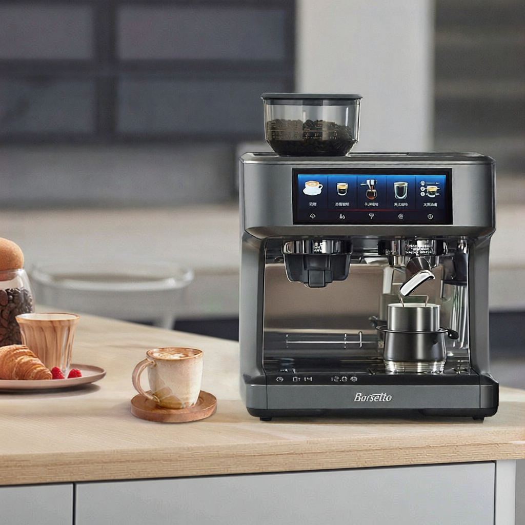 Barsetto | Semi Automatic Espresso Machine with Integrated Grinder Giá 35,961,000 Đồng*Miễn phí vận chuyển