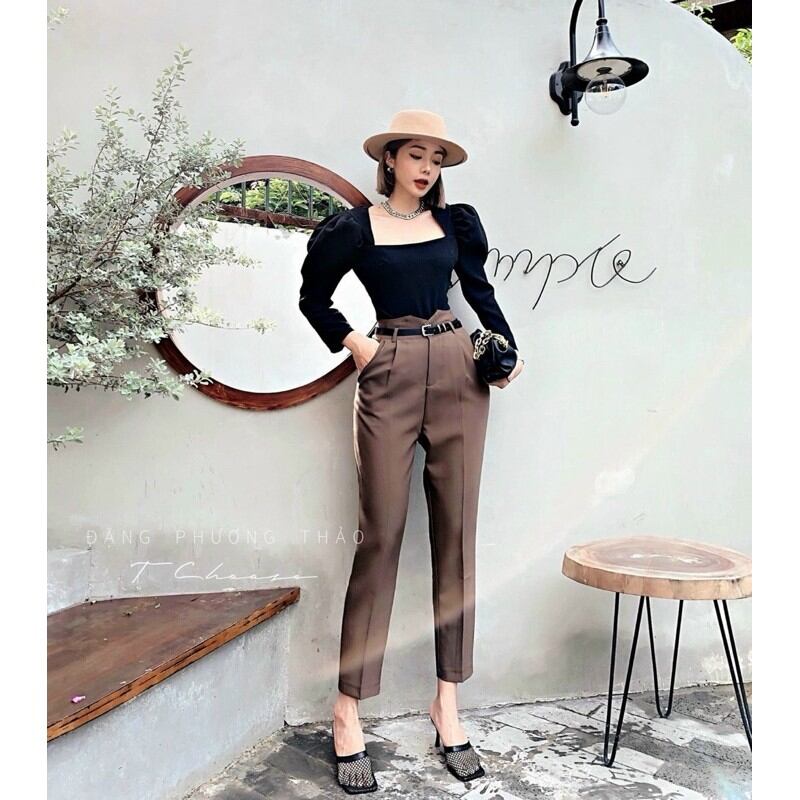 Quần Tây Nữ Cạp Cao Chữ V