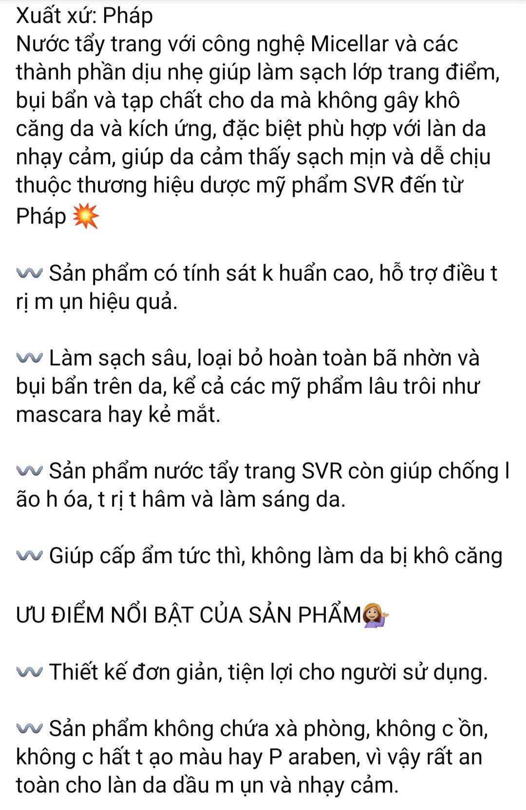 NƯỚC TẨY TRANG SRV 400ML DÀNH CHO DA NHẠY CẢM