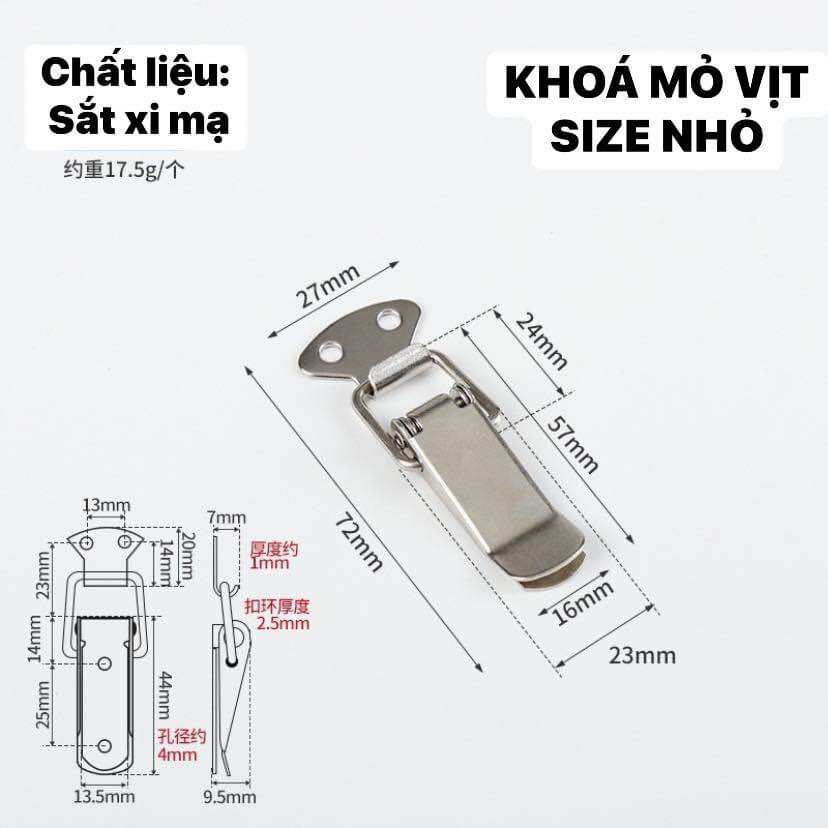 Khoá mỏ vịt, khoá lẫy gắn tủ