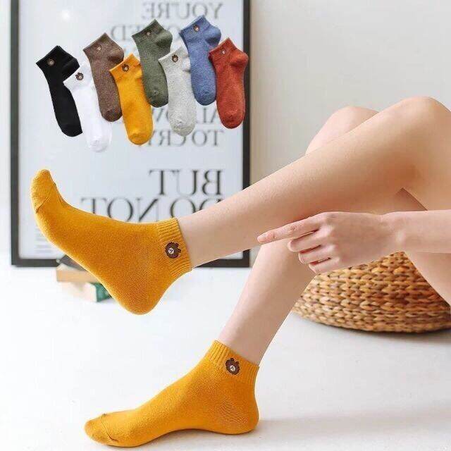 Túi 10 đôi tất gấu nữ cổ ngắn