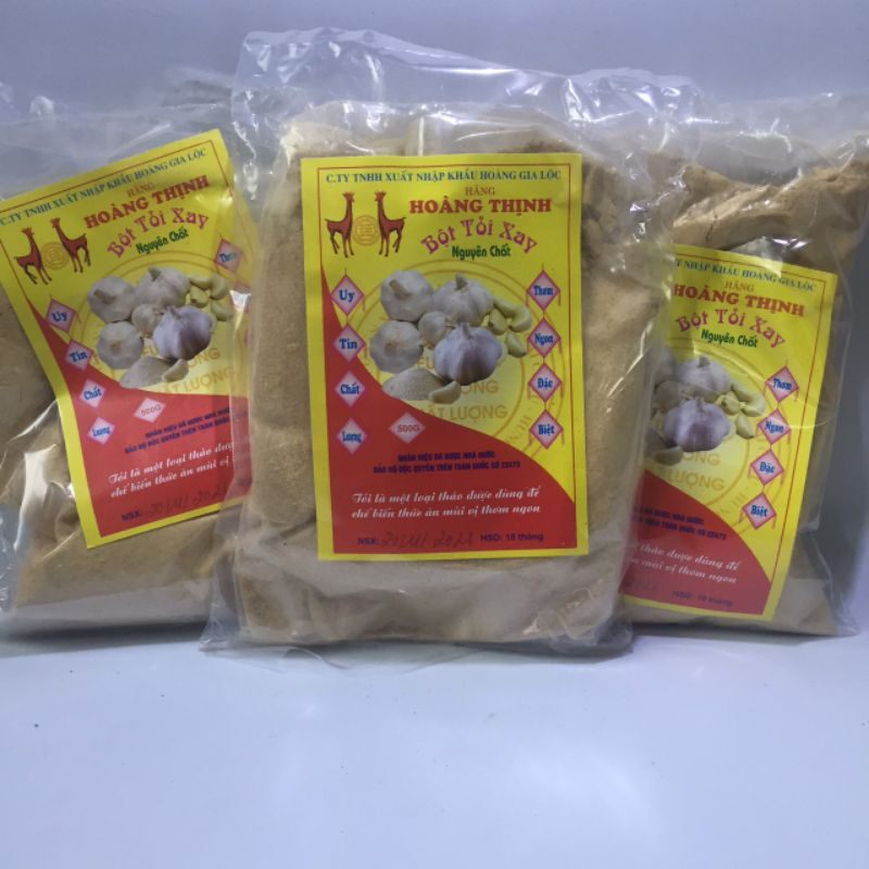 Bột tỏi nguyên chất hoàng thịnh gói 500g