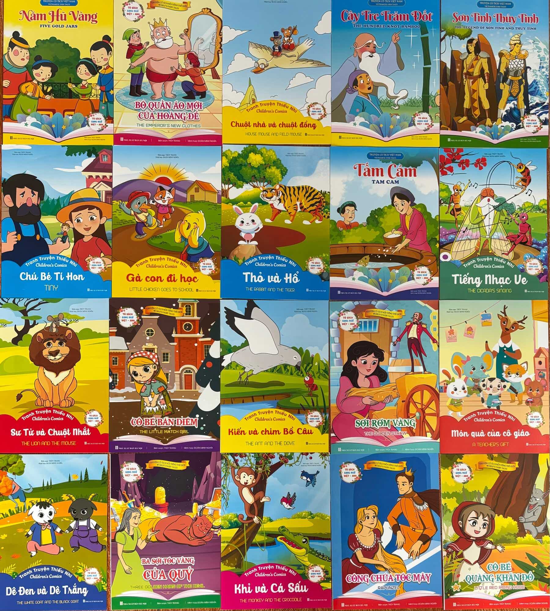SÁCH - COMBO 20 QUYỂN TRUYỆN CỔ TÍCH SONG NGỮ CHO BÉ