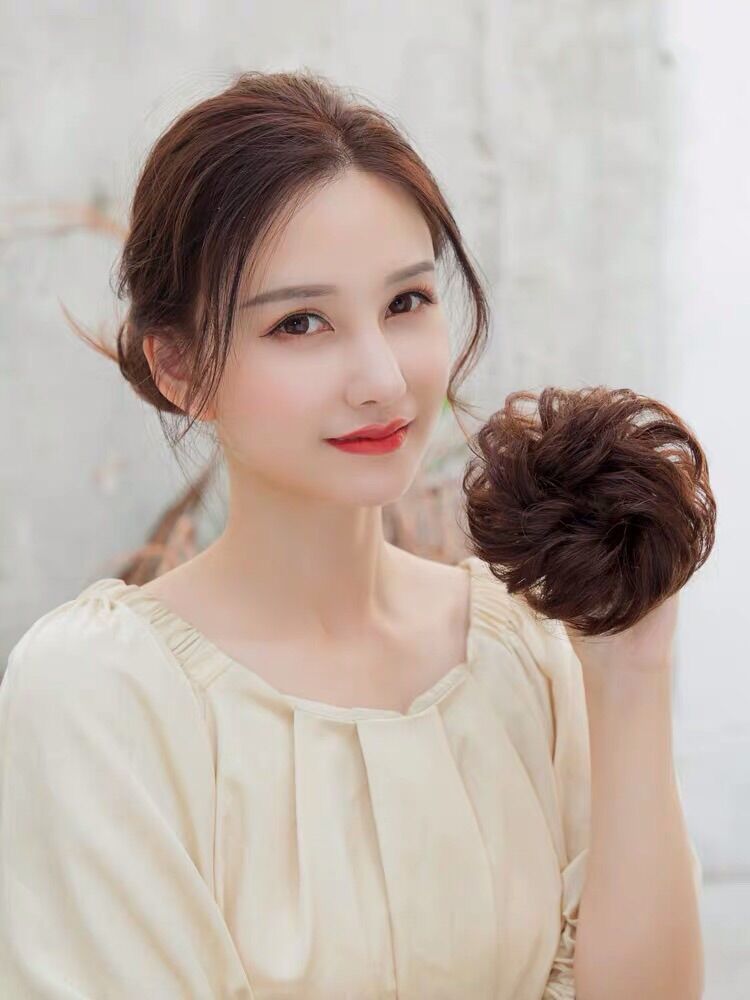 Búi Rối Tóc Giả, Tóc Búi Rối Cao Cấp Phong Cách Tiểu Thư Cho Nữ