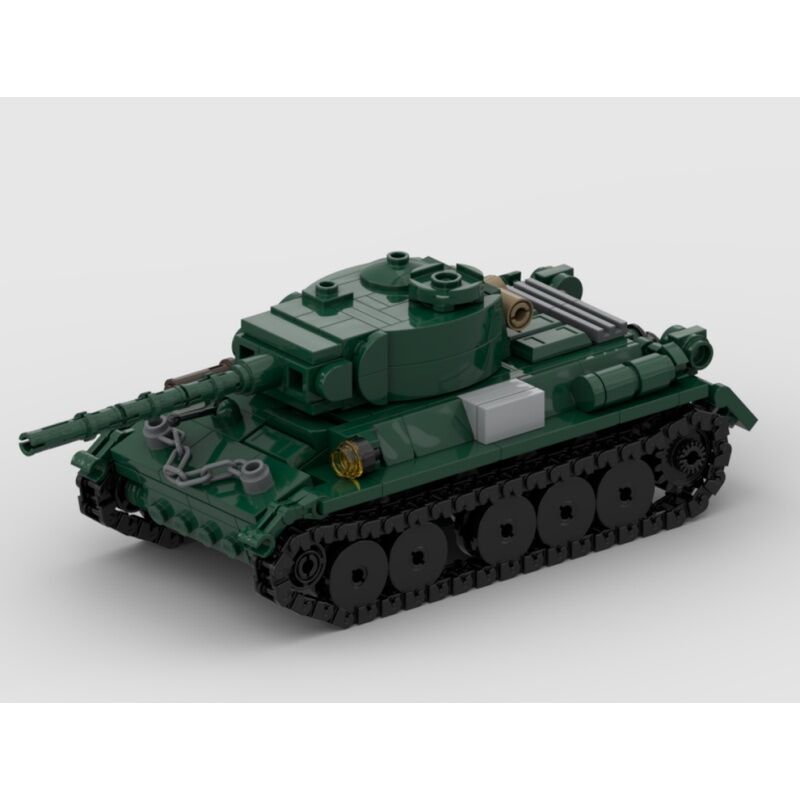 MOC Military WWII T-34 Tank Model Building Blocks Assembly Toy for Boys 14+ Years Old Plastic Model 