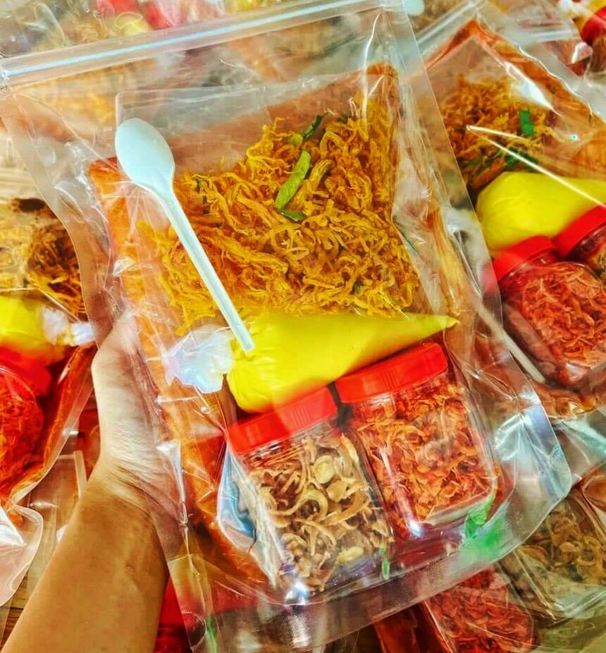 Bánh tráng dẻo tôm super bơ béo 4 vị siêu topping - ăn vặt ngon
