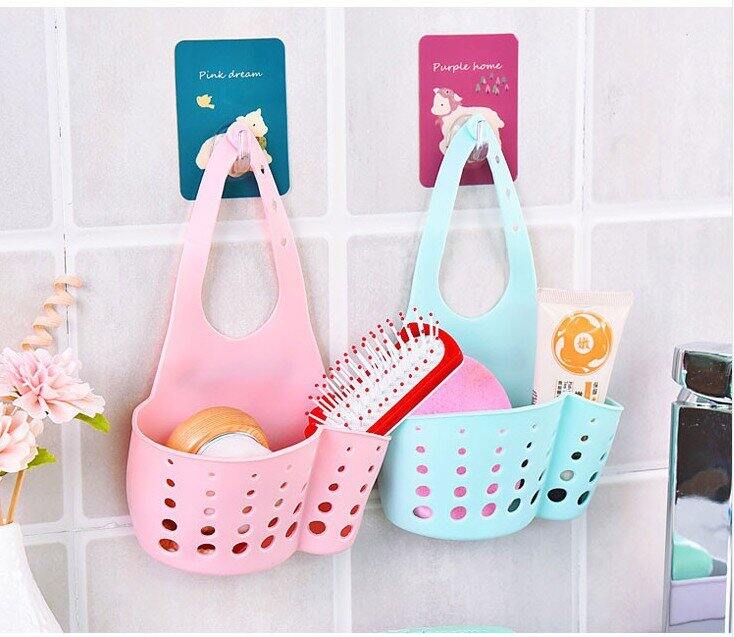 Giỏ đựng lưới rửa chén có lỗ thoát nước Giỏ đựng miếng rửa chén Giỏ đựng dụng cụ rửa chén tiện lợi